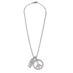 Ashley Gold Stainless Steel "Happy" Double Charm Necklace