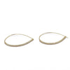 Ashley Gold Sterling Silver Gold Plated Lightweight CZ Hoop Earrings