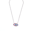 Ashley Gold Sterling Silver Colored CZ Evil Eye Necklace