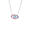 Ashley Gold Sterling Silver Colored CZ Evil Eye Necklace
