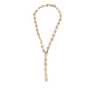 Ashley Gold Stainless Steel Gold Plated Open Double Link Lariat Necklace