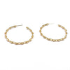 Ashley Gold Stainless Steel Gold Plated Chain Hoop Earrings