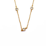 Ashley Gold Sterling Silver CZ By The Yard Chain Necklace