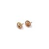 Ashley Gold Sterling Silver Gold Plated Open Ended Stud Earrings