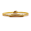 Ashley Gold Stainless Steel Gold Plated CZ Plate ID Bangle Bracelet