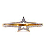 Ashley Gold Stainless Steel Gold Plated Open Star Bangle Bracelet