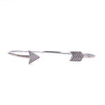 Ashley Gold Stainless Steel CZ Arrow Bangle Bracelet