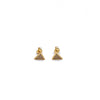 Ashley Gold Sterling Silver Gold Plated CZ Triangle Design Stud Earrings