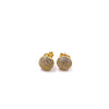Ashley Gold Sterling Silver Gold Plated Assorted CZ Round Push Out Stud Earrings