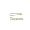 Ashley Gold Sterling Silver Gold Plated Link Chain Drop Earrings