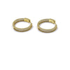 Ashley Gold Sterling Silver Gold Plated Princess And Round Cut CZ Inside/Outside Hoop Earrings