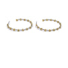Ashley Gold Stainless Steel CZ Bezel Set Hoop Earrings