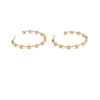Ashley Gold Stainless Steel Gold Plated Bezel Set CZ Hoop Earrings