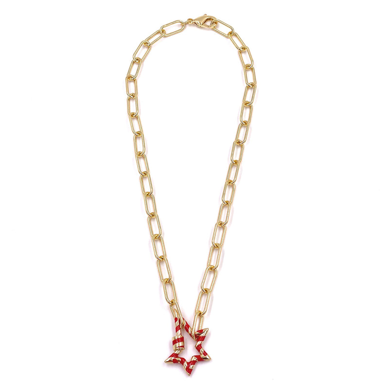 lv design plated gold necklace