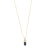 Ashley Gold Stainless Steel Gold Plated CZ Enamel Chill Pill Necklace