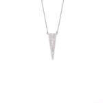 Ashley Gold Sterling Silver CZ Triangle Necklace
