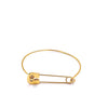 Ashley Gold Stainless Steel Gold Plated Safety Pin Bangle Bracelet