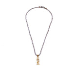 Ashley Gold Stainless Steel Beaded Gold Plated CZ Love Necklace