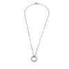Ashley Gold Stainless Steel CZ Circle Lock Necklace