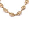 Ashley Gold Stainless Steel Gold Plated Cap Necklace