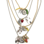Ashley Gold Stainless Steel Gold Plated Charm Necklace
